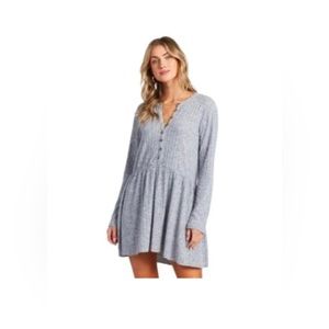Billabong, Women’s size Medium baby doll style, drop waist, gray